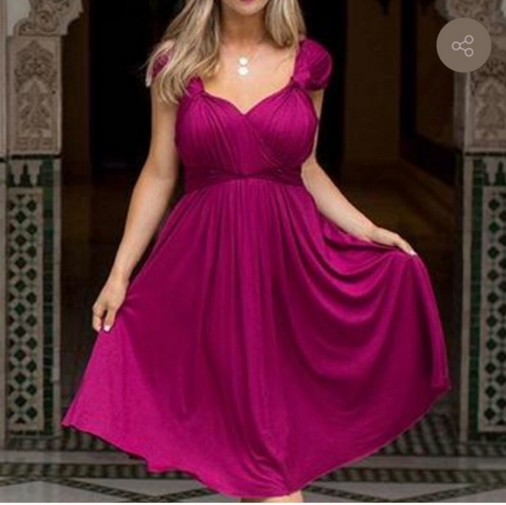 Joyfolie Ellen Dress in Garnet